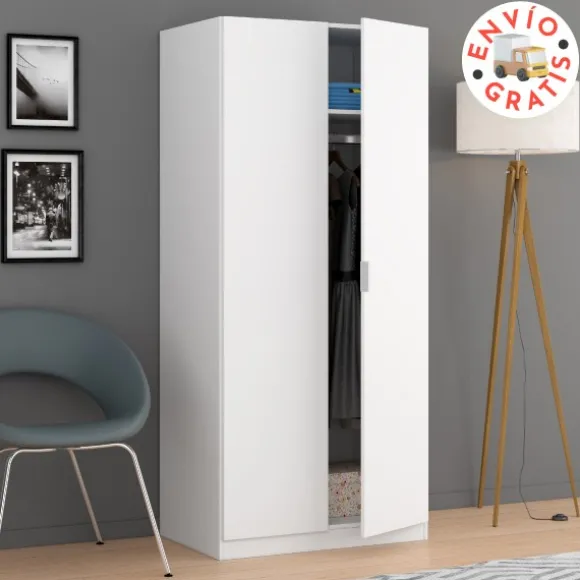 Armario Low Cost 2p largas blanco