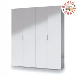 Armario 4p blanco brillo