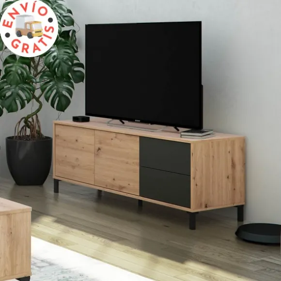 Bajo TV Urban Plus roble-gris
