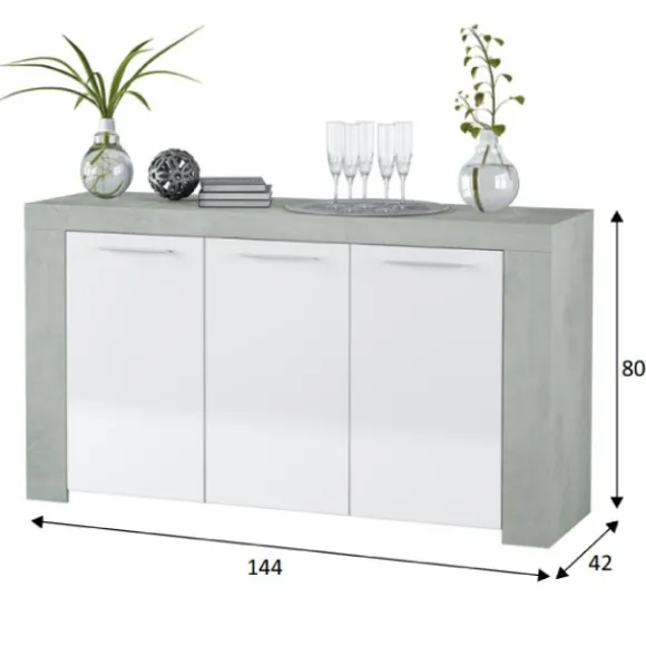 Buffet Urban 3p cemento