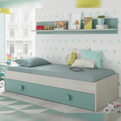 Cama Nido con estante Morón