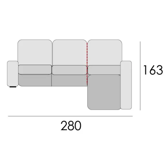 Chaiselongue 280cm. Manhattan EXPRESS