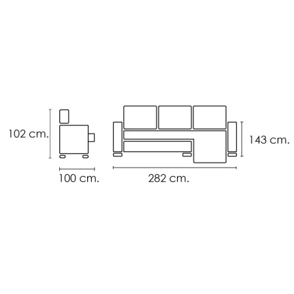 Chaiselongue Roma express cemento