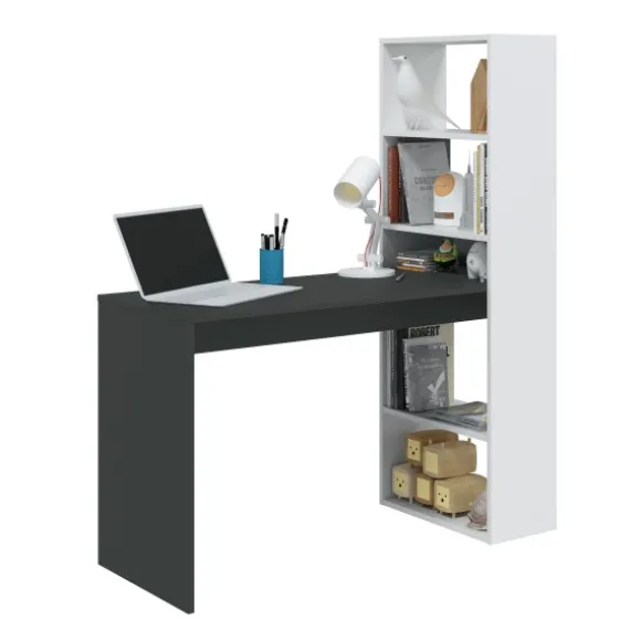 Mesa + estantería Gio Plus blanco - gris