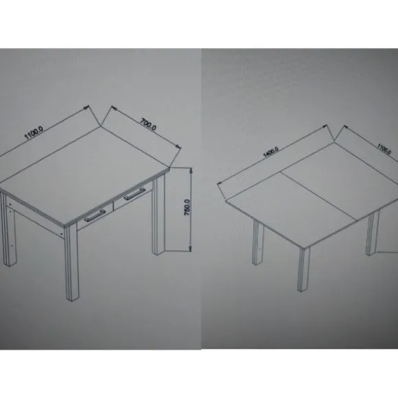 Mesa cocina Sendai doble