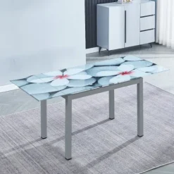 Mesa extensible Flores + 4 sillas Fina
