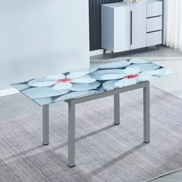 Mesa extensible Flores + 4 sillas Fina