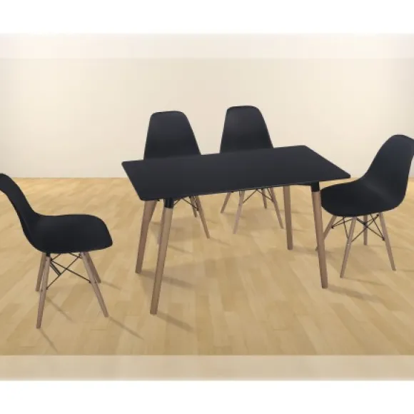 Mesa rectangular Dinamarca NEGRO