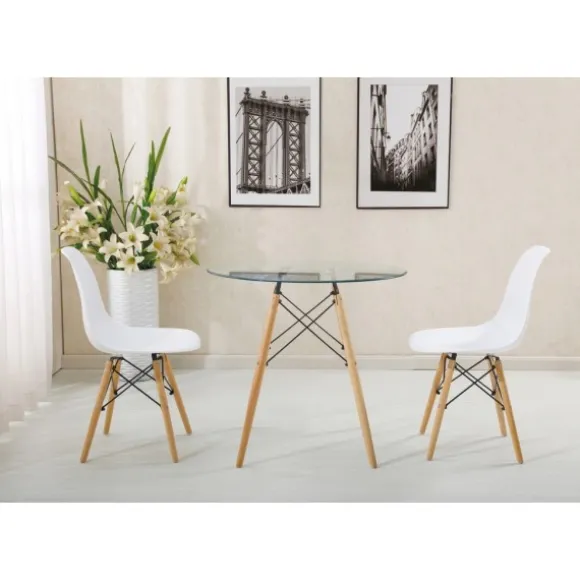 Mesa redonda cristal 80 Vintage