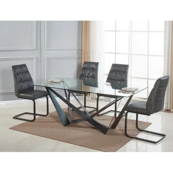 Mesa W acero negro