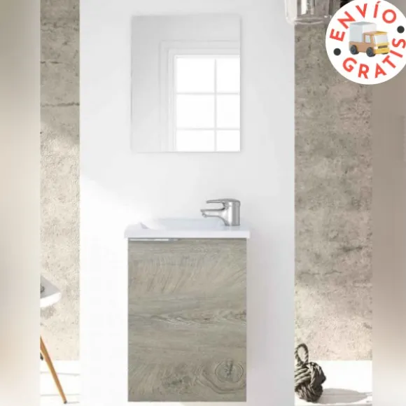 Mini mueble baño con espejo