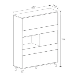 Salón Soto completo N04  blanco - roble